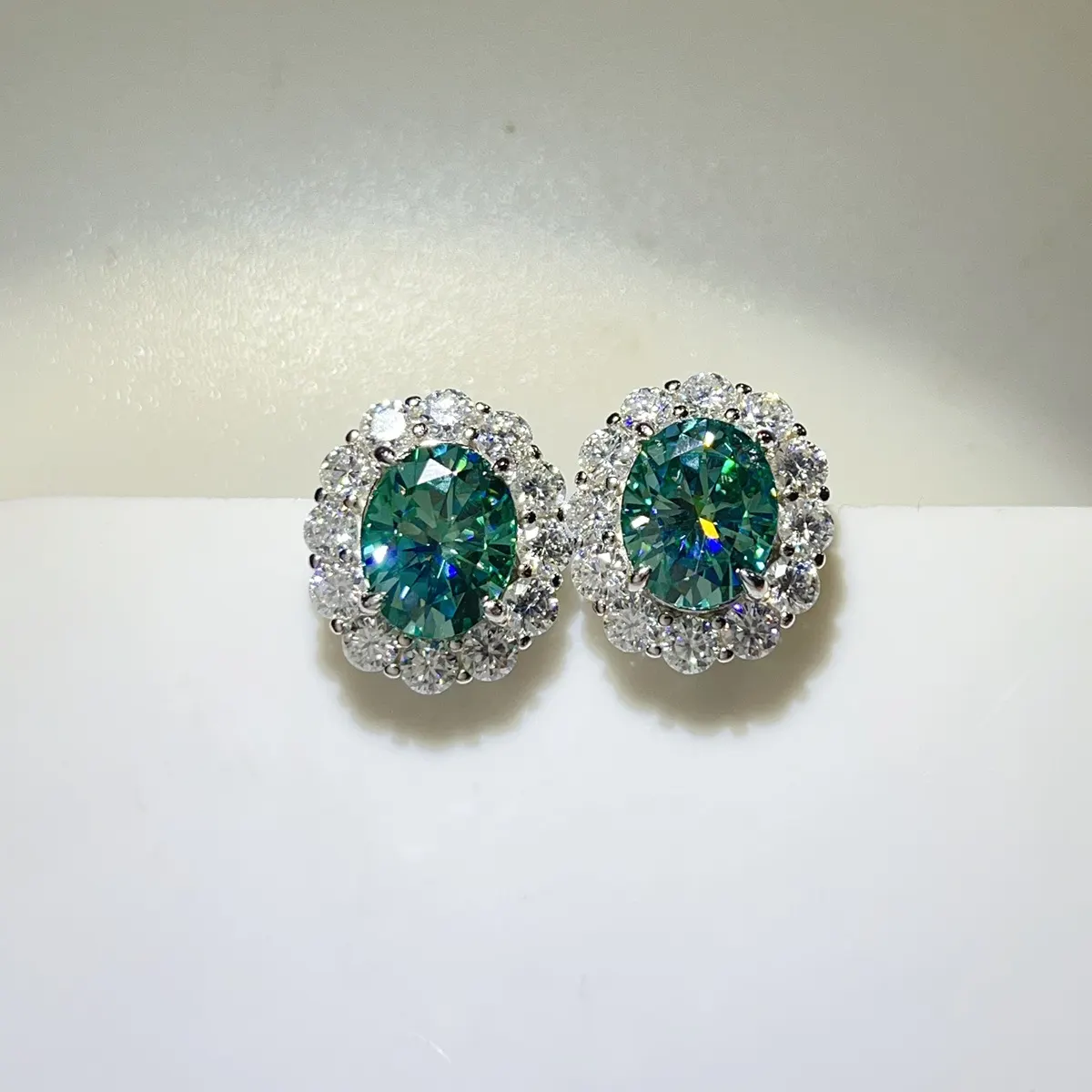 6 Carat Moissanite 925 Sterling Silver Earrings