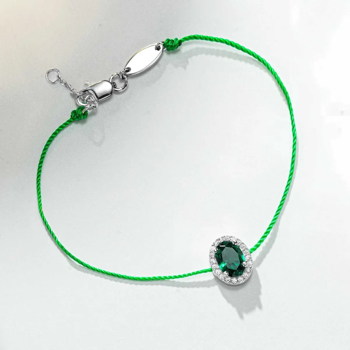 Oval Zircon Adjustable Bracelet