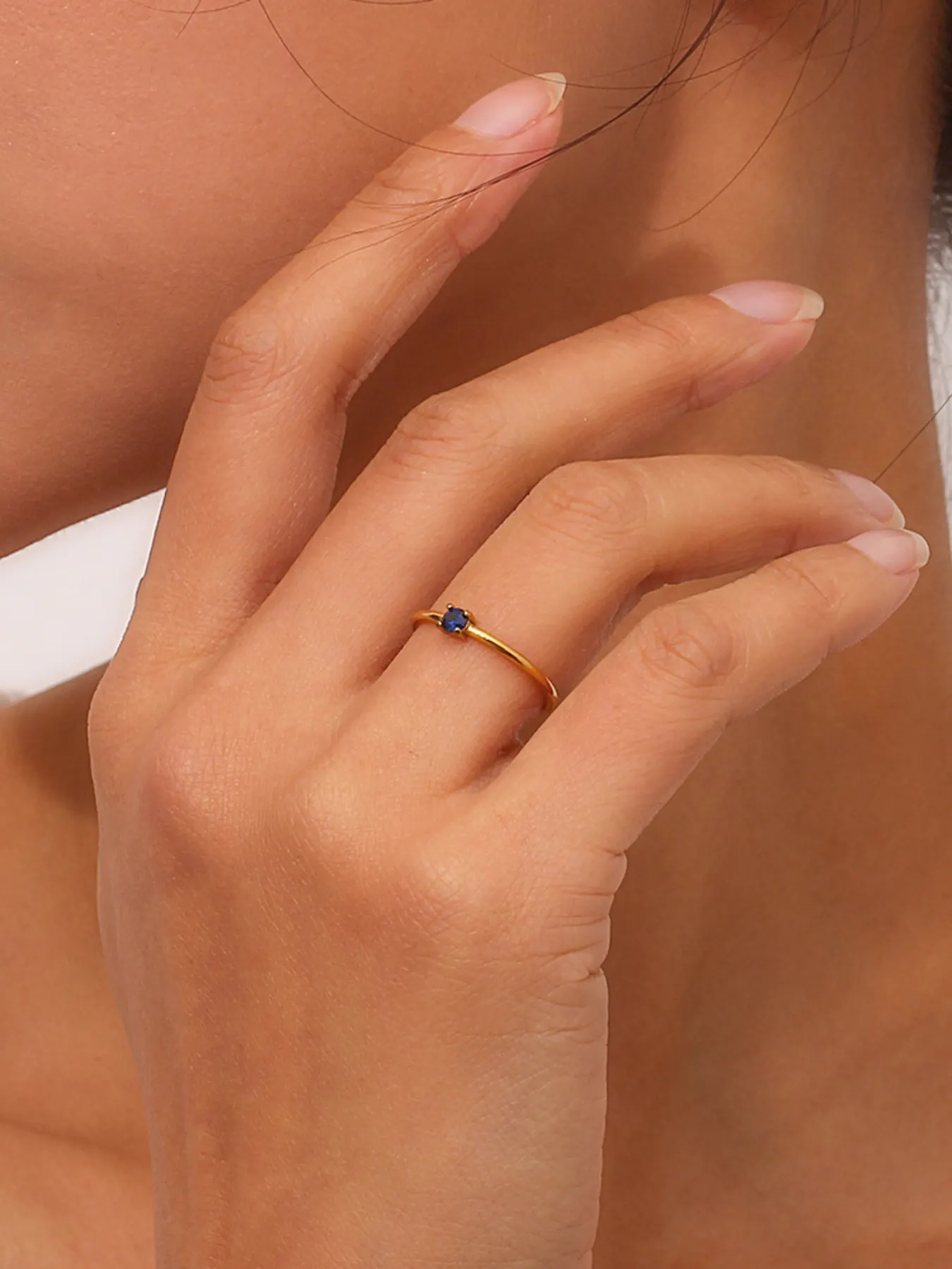 18K Gold-Plated Zircon Ring